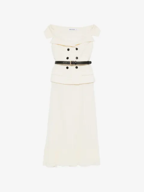 Self-Portrait lace chiffon midi dress