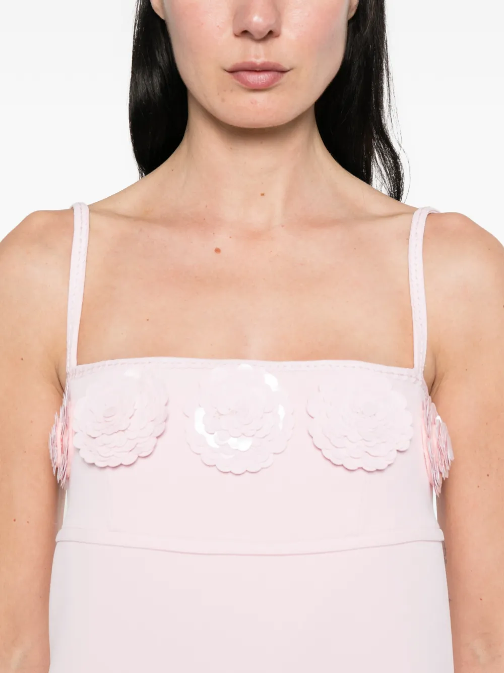 Self-Portrait Jurk met bloemenpatch Roze