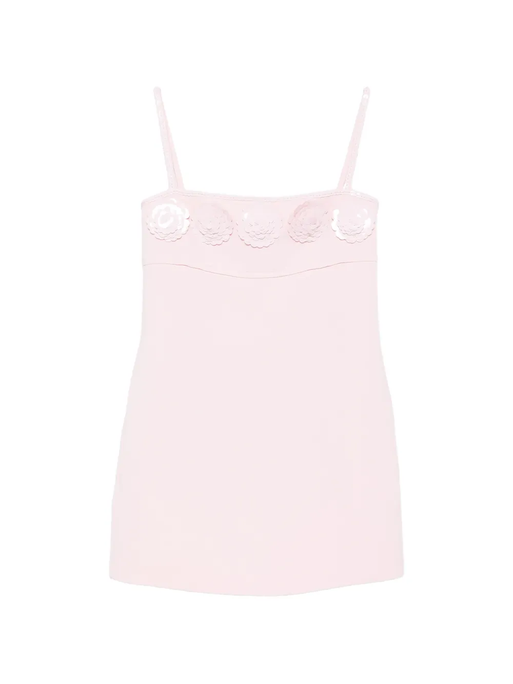 Self-Portrait floral-appliqué mini dress - Rosa