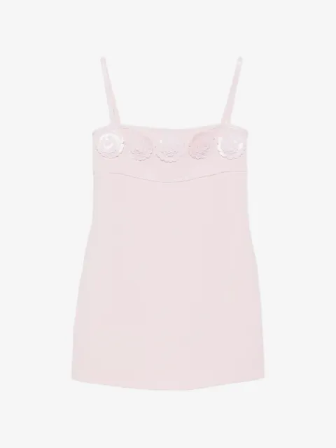 Self-Portrait floral-appliqué mini dress