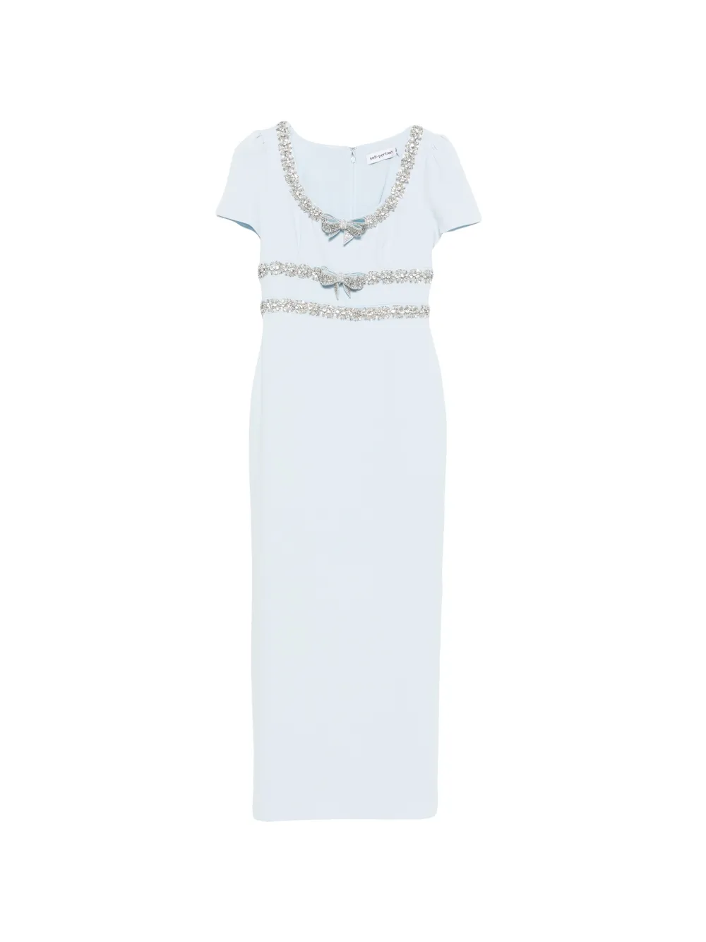 Self-Portrait embellished maxi dress - Blu