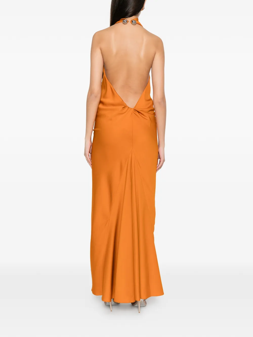 Brandon Maxwell Ophelia Sleeveless Gown in Orange, view 4