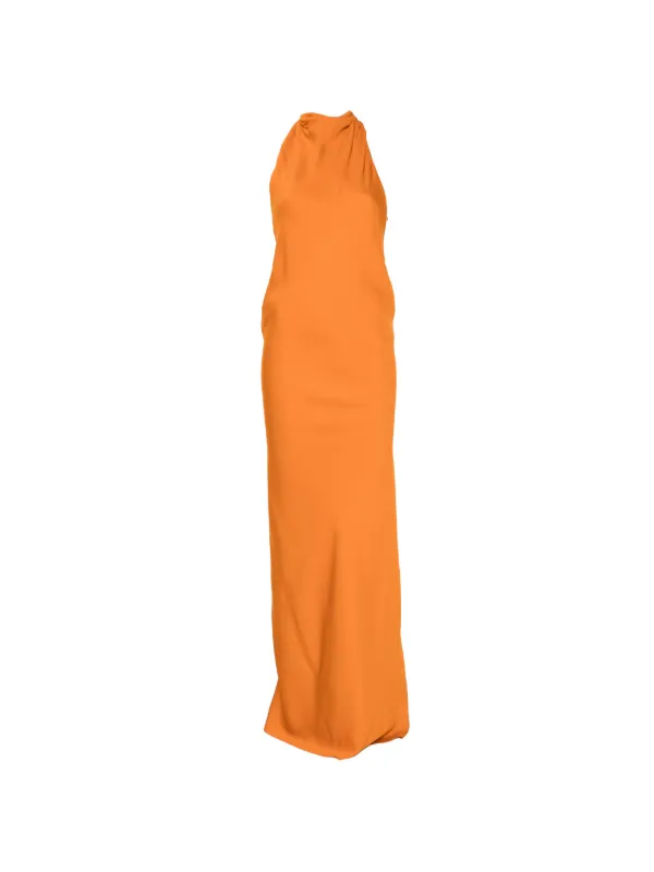 Brandon Maxwell Ophelia Sleeveless Gown in Orange