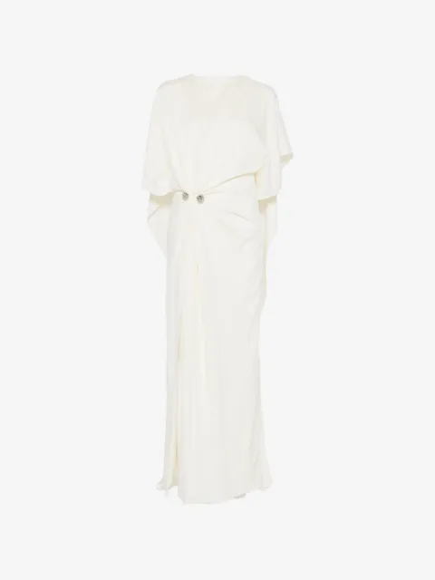 Brandon Maxwell draped cuff-link-detail dress