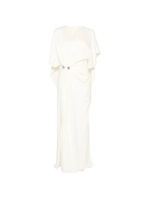 Brandon Maxwell Lucia Dress in Neutrals