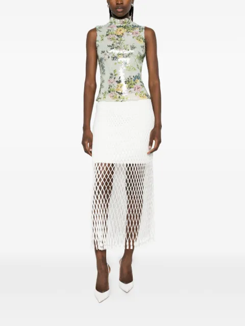 Brandon Maxwell Piper floral tank