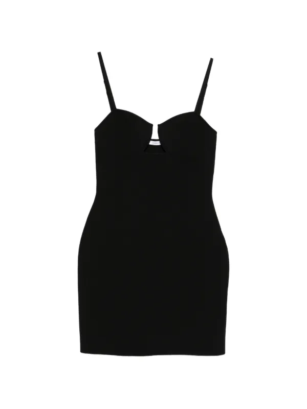 Givenchy Cutaway Mini Dress in Engineered Knit in Black