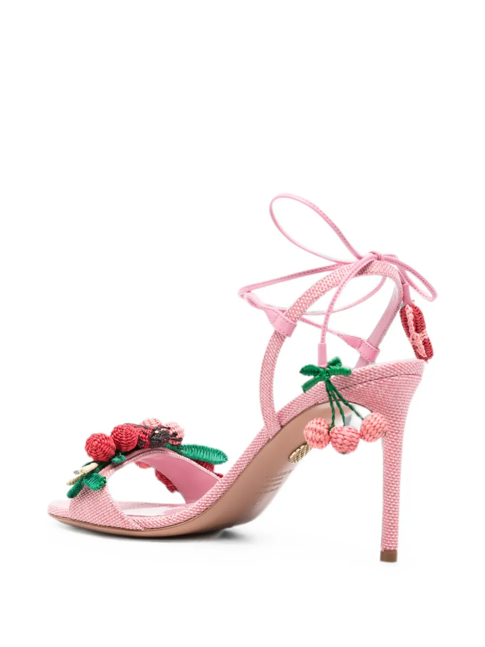 Aquazzura Botanica tie-fastening sandals Roze