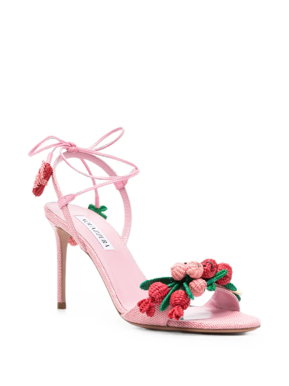 Aquazzura Botanica tie-fastening sandals Roze