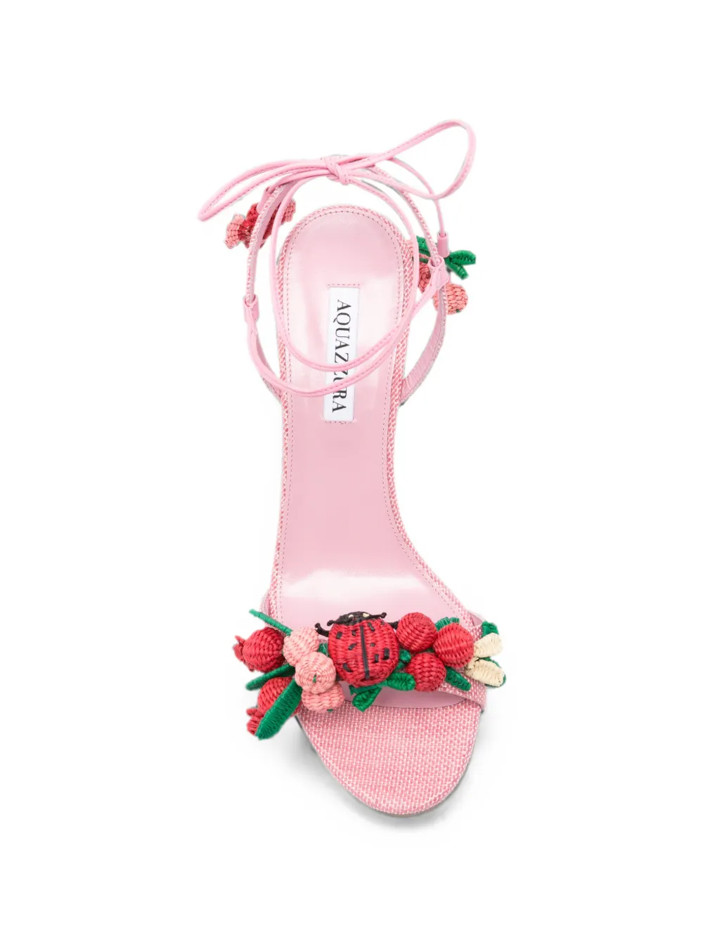 Aquazzura Botanica tie-fastening sandals Roze
