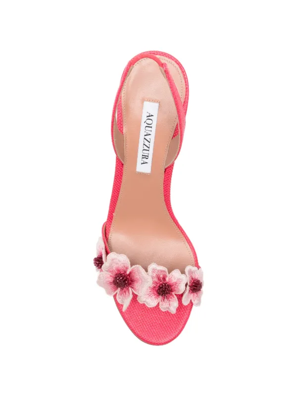 Aquazzura Passionflower Slingback Sandals | Pink | FARFETCH