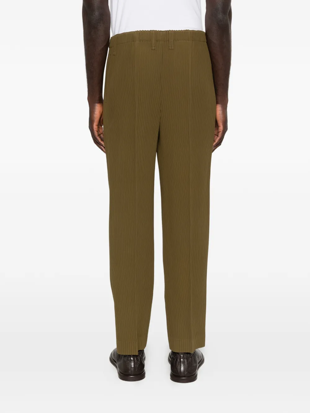 Homme Plissé Issey Miyake Tuxedo broek met plooien Groen