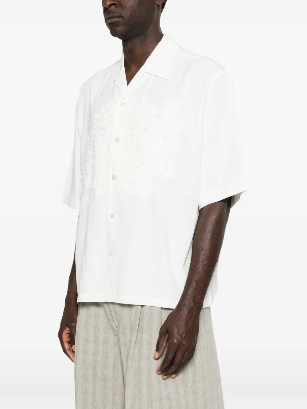 Embroidery Short Sleeve Shirt | 옴므 플리세 | FETCHING