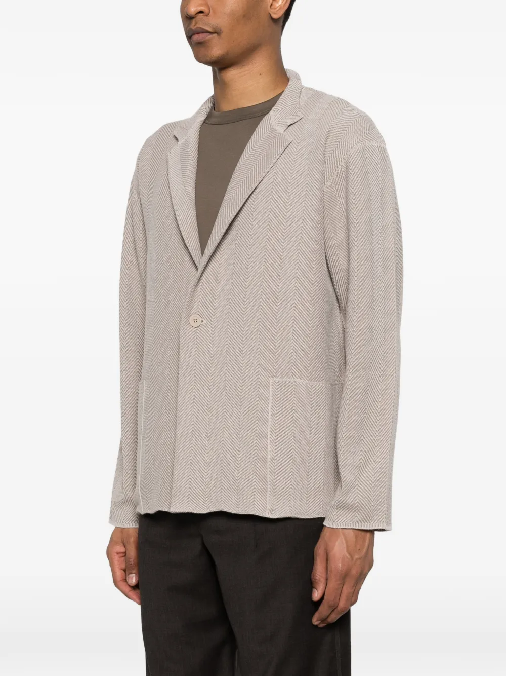 Homme Plissé Issey Miyake Gebreid vest met visgraatpatroon Beige