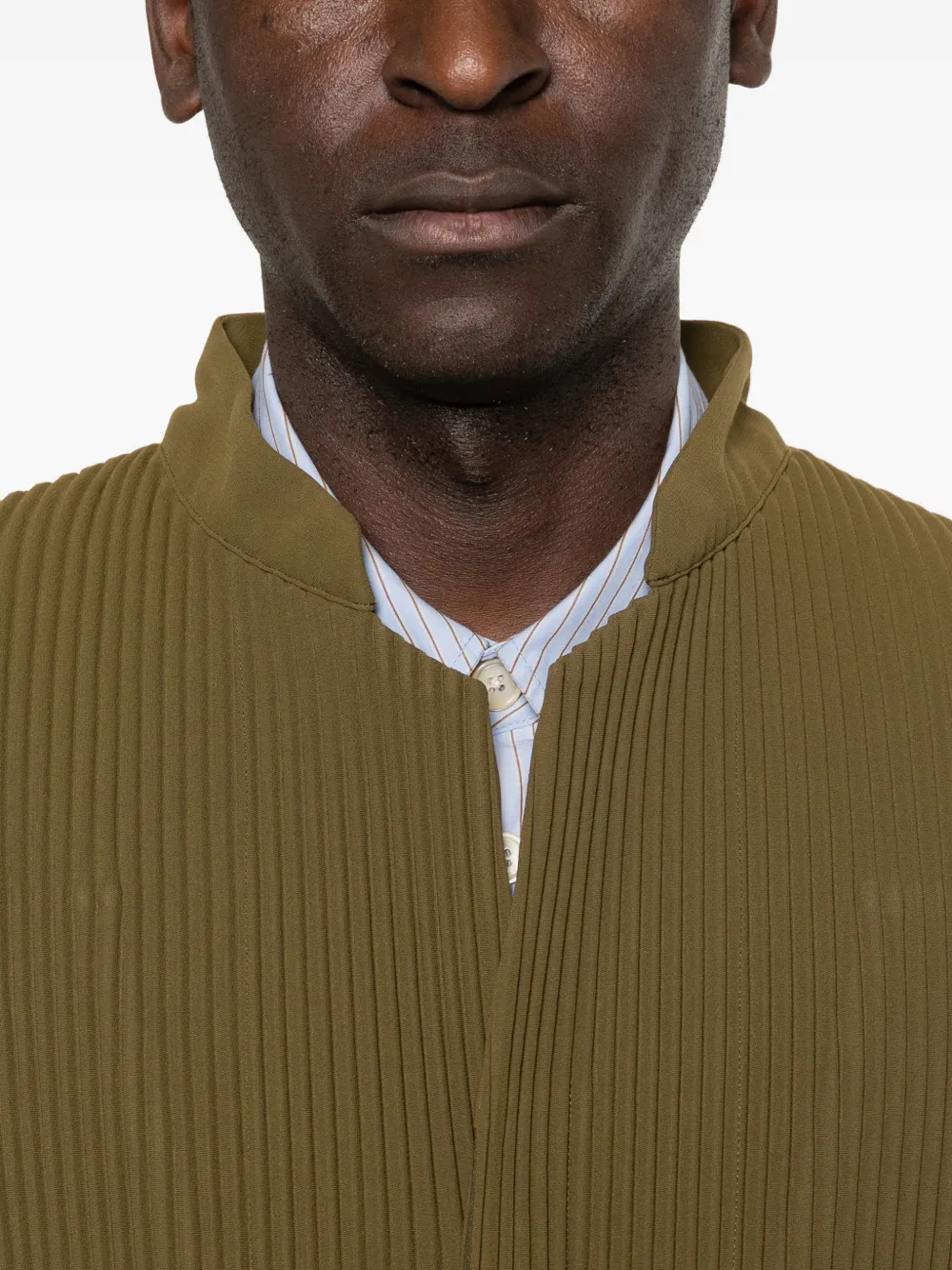 Homme Plissé Issey Miyake Tuxedo blazer met plooien Groen