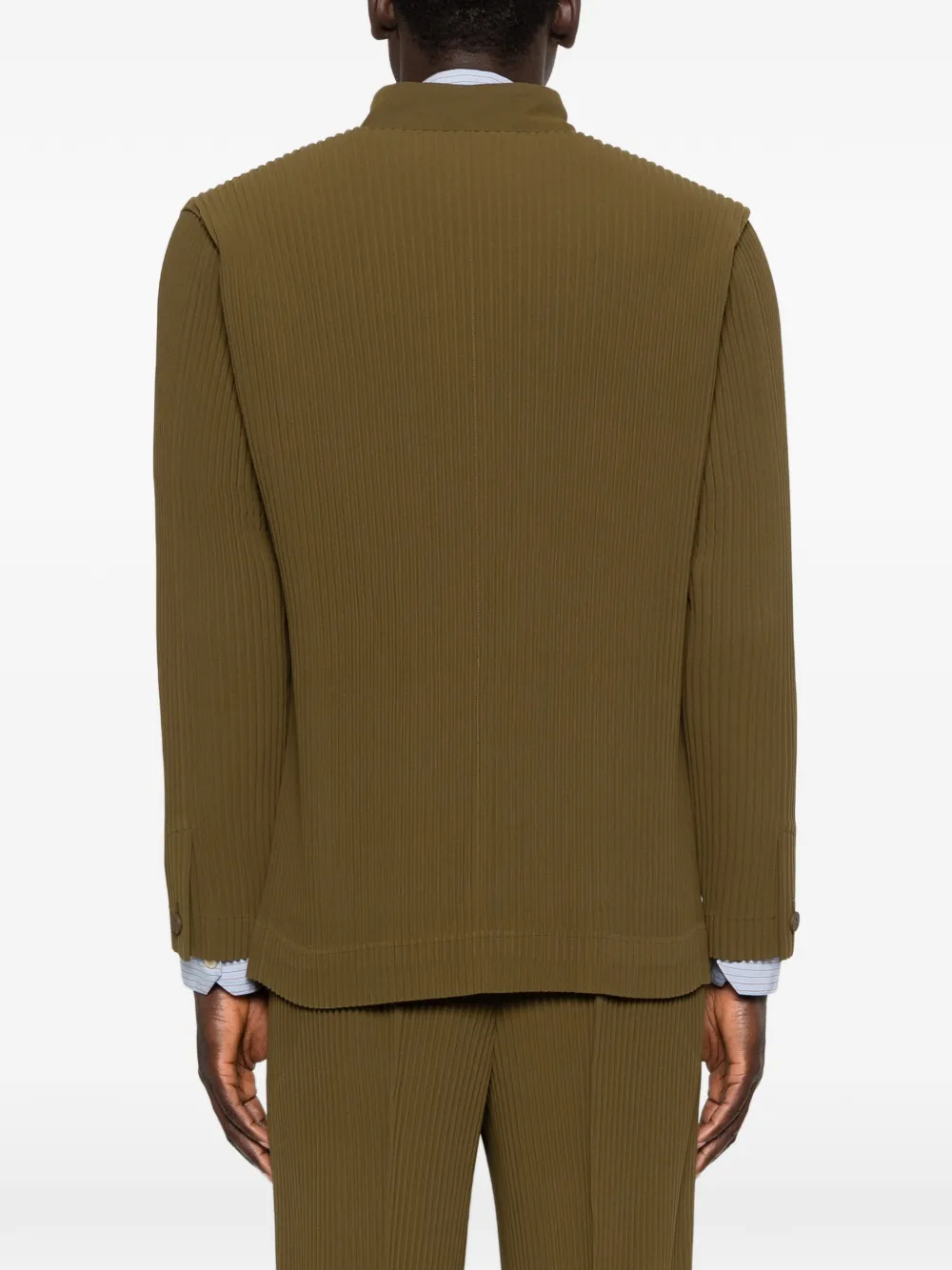 Homme Plissé Issey Miyake Tuxedo blazer met plooien Groen