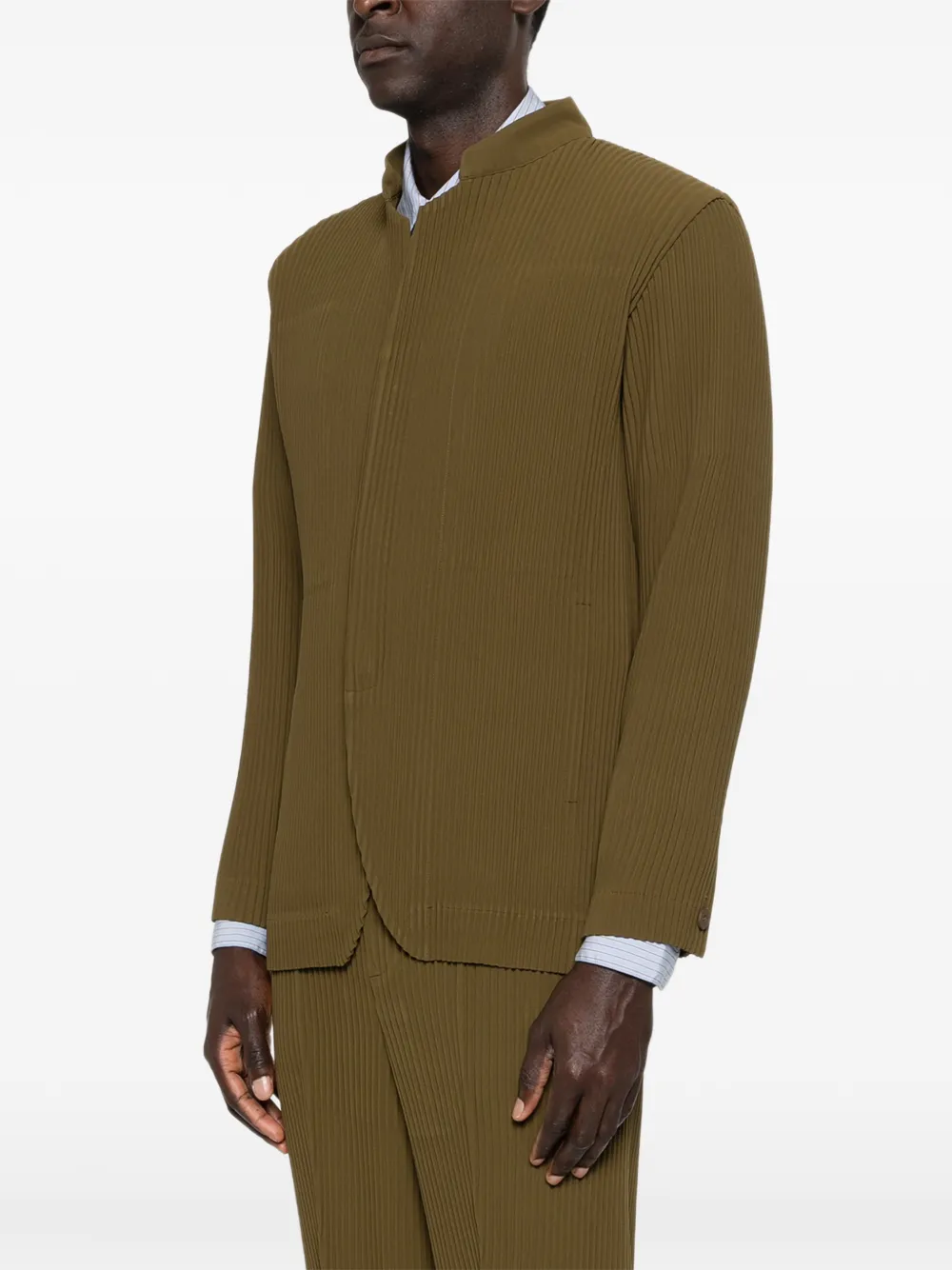 Homme Plissé Issey Miyake Tuxedo blazer met plooien Groen