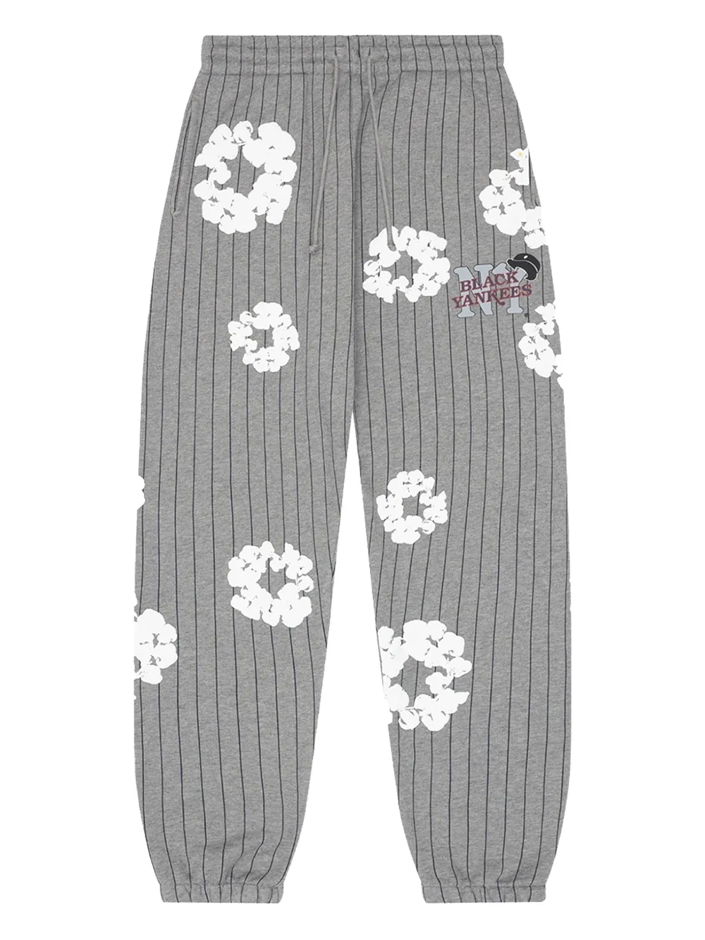 Denim Tears pinstripe wreath track pants - Grigio