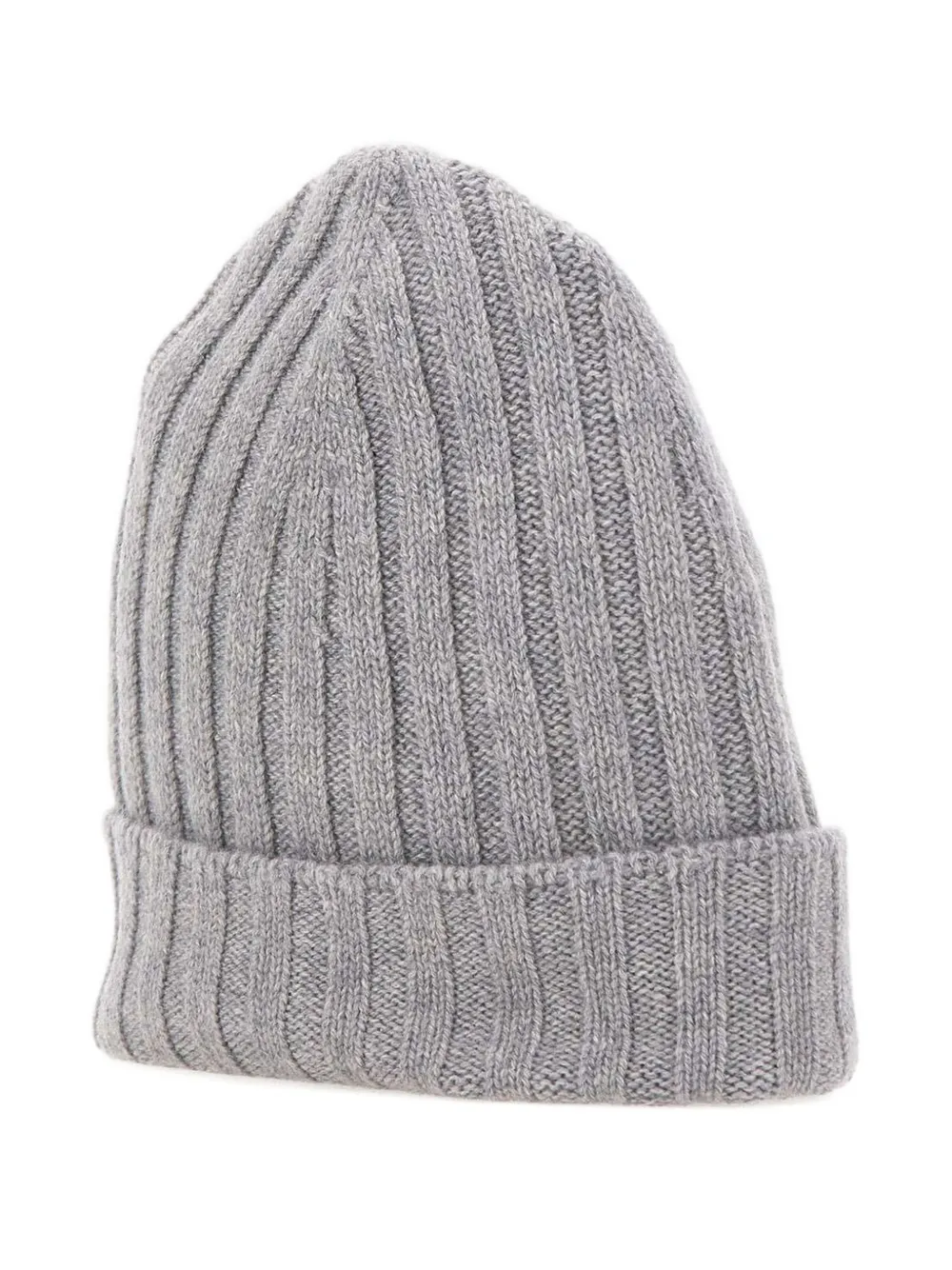 Gran Sasso ribbed beanie hat | Grey | Image 1