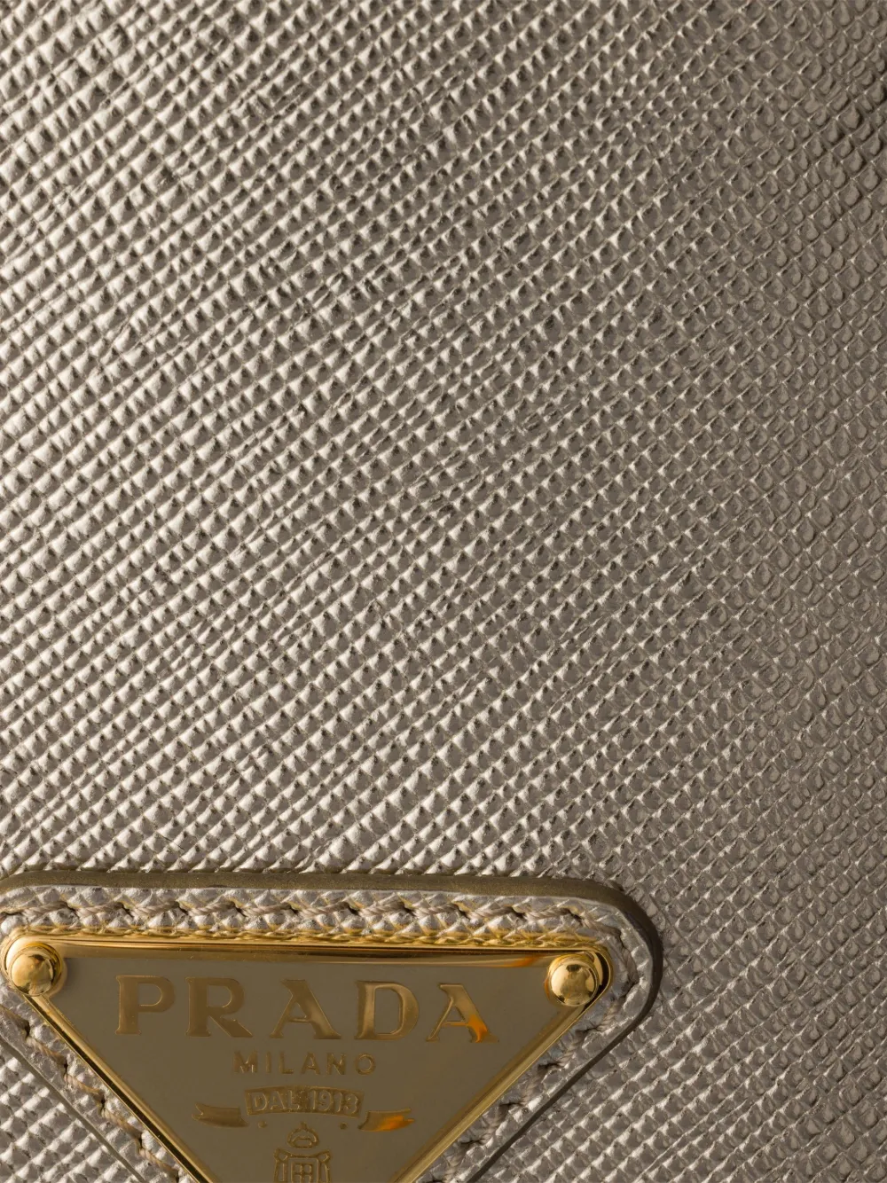 Prada Saffiano leren pasjeshouder met Triangle-logo Beige