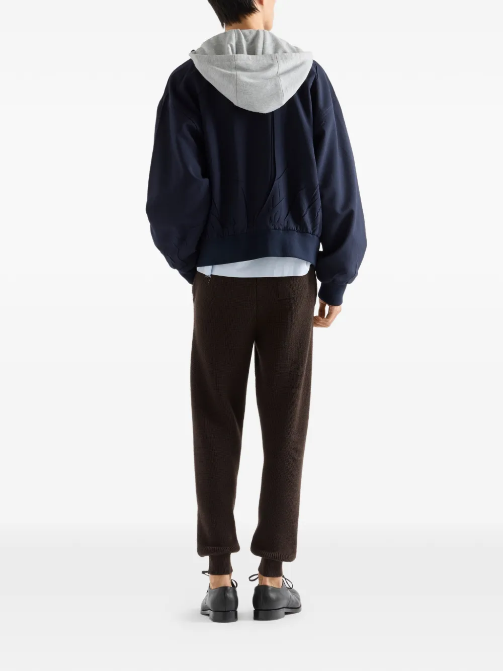  Prada Flap-pockets Hooded Jacket - Blue 