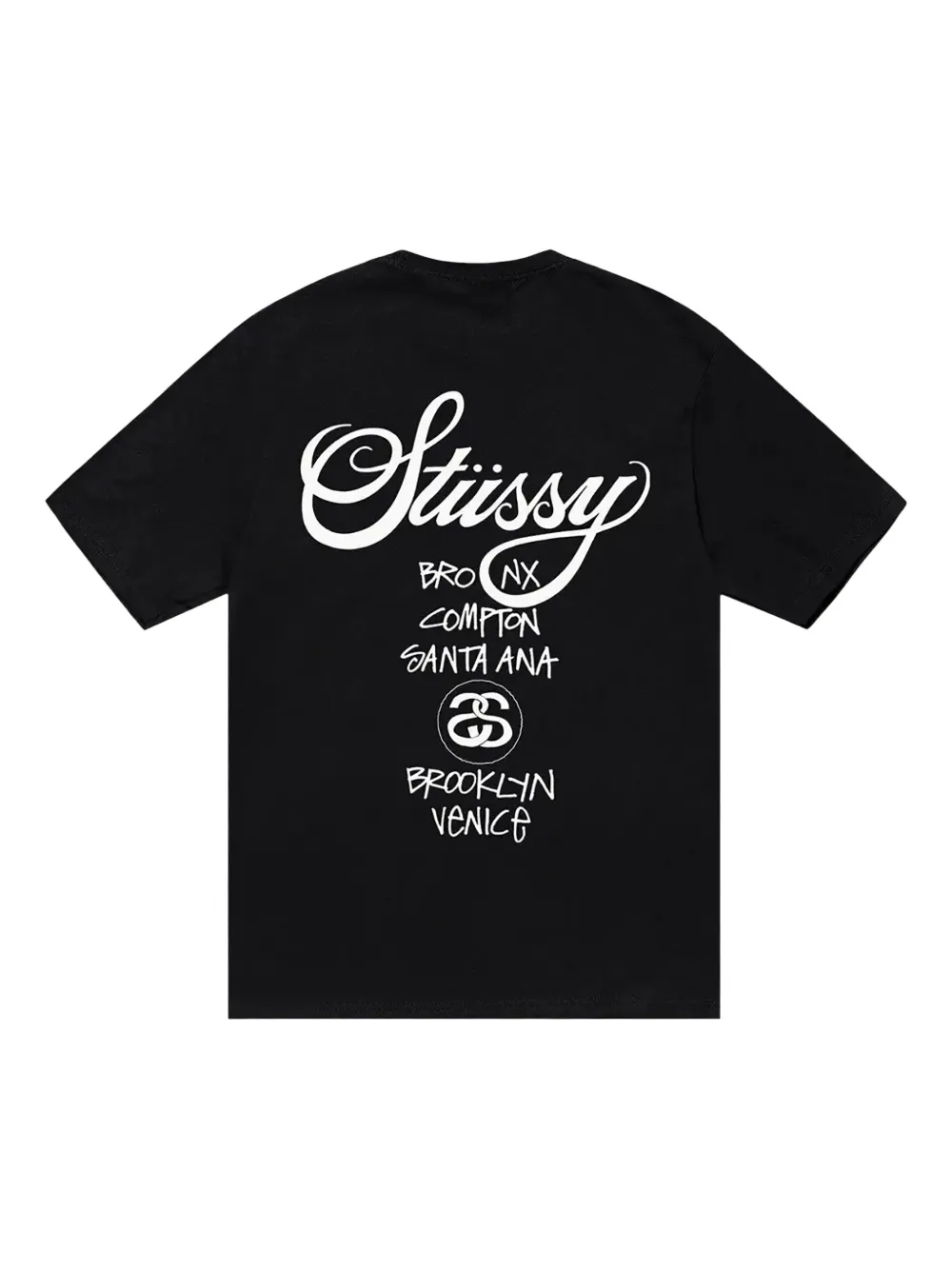 St&uuml;ssy World Tour T-shirt - Zwart