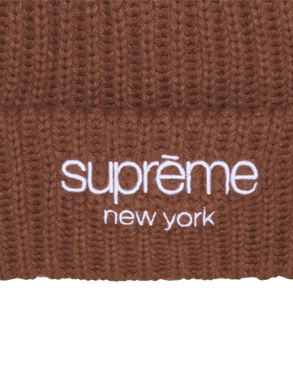 Supreme logo-embroidered beanie - Bruin