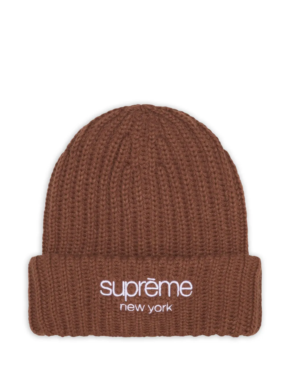Supreme gorro con logo bordado | marrón | Image 1