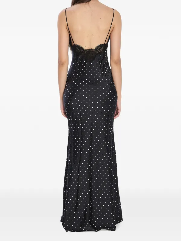 chinese dress ladies Polka Dot Lace Mini Dress with Embroidery – HAREM's Brides