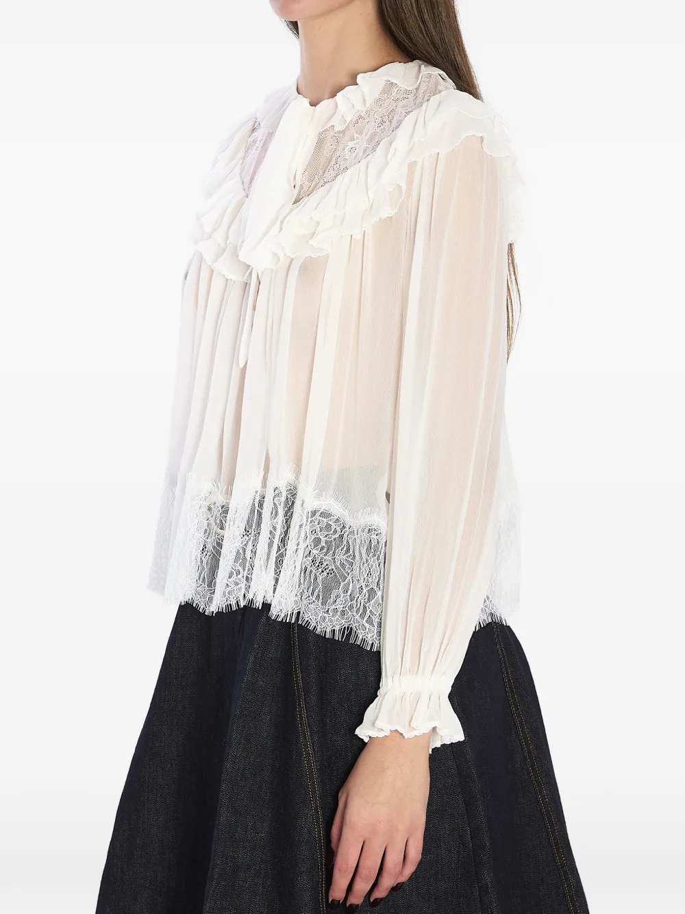 Self-Portrait top de encaje con volantes | Blusas | Image 2