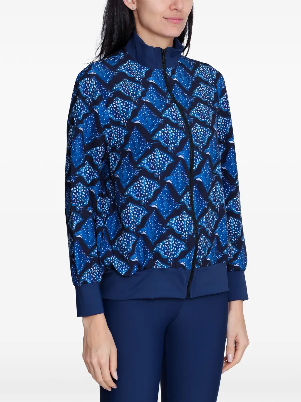  Lygia & Nanny Printed Bomber Jacket - Blue 