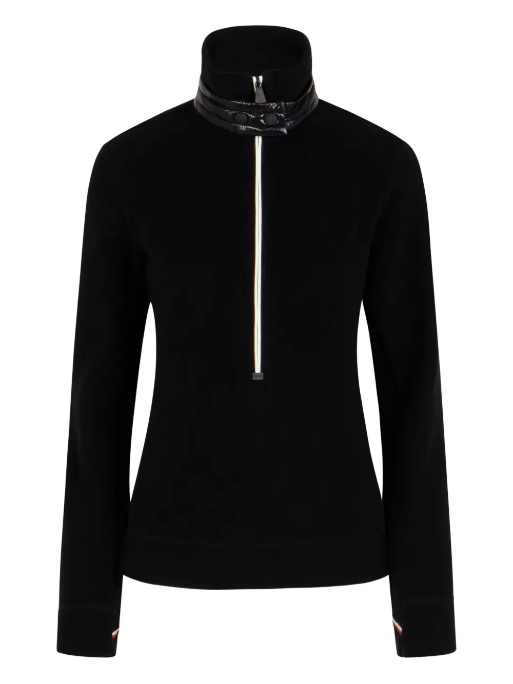 Moncler Zip-up High-neck Sweater In Animal Print