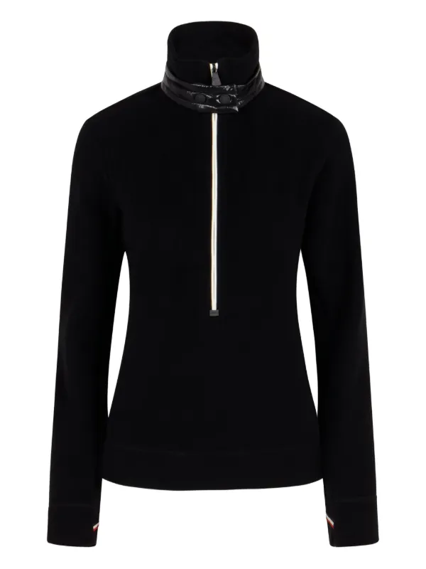 Moncler Grenoble Zip-up High-neck Sweater in Black