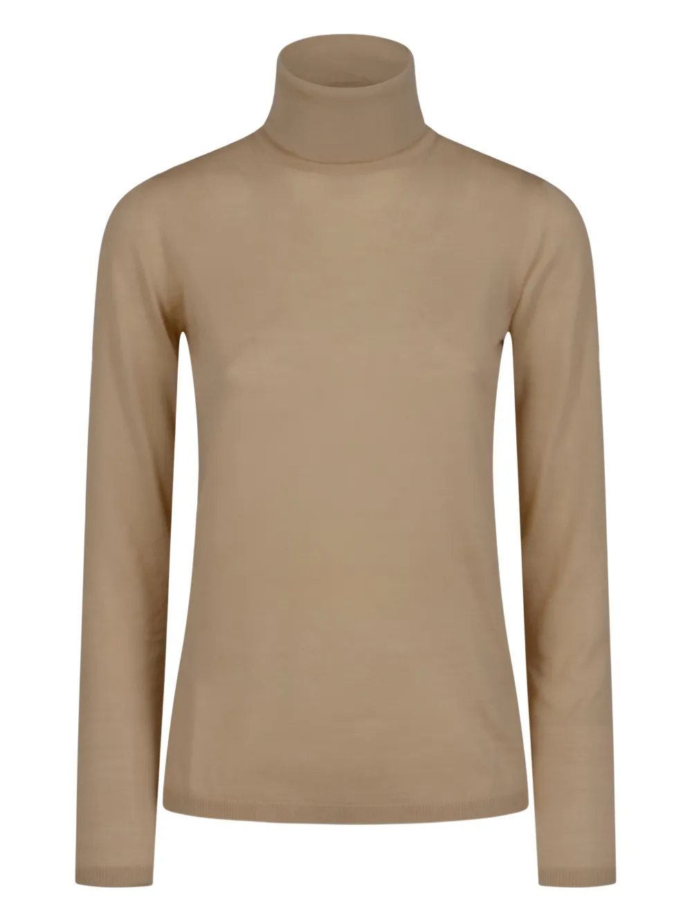 Max Mara Roll-neck Long-sleeve Sweater In Brown