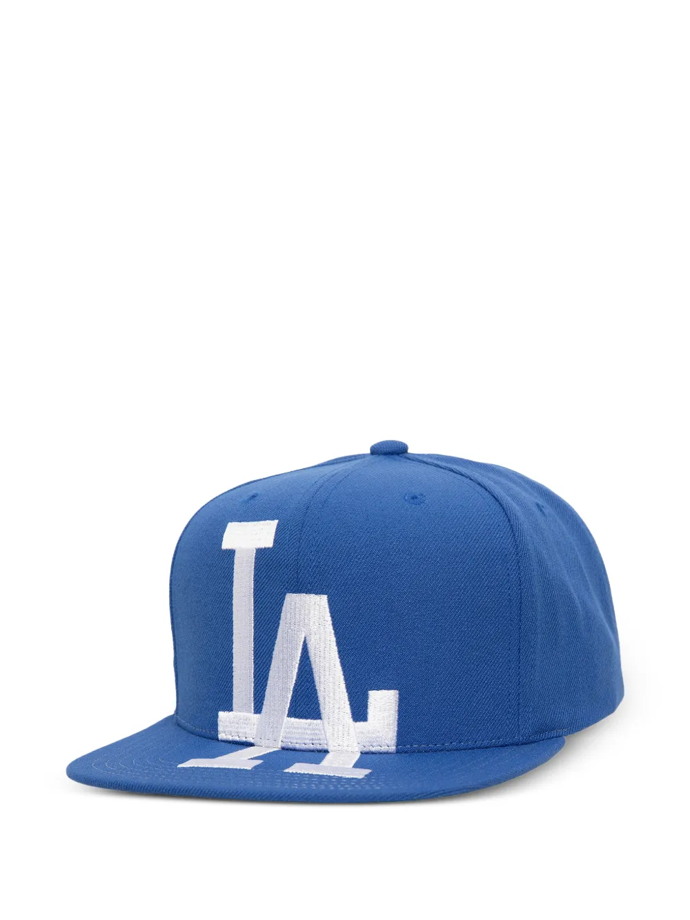 Mitchell & Ness x MLB Dodgers XL ogo flat peak baseball cap - Blu