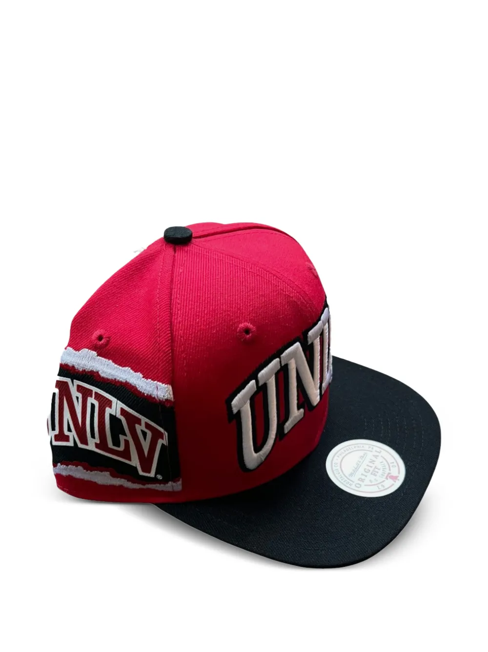  Mitchell & Ness Jumbotron Flat Brim Hat - Red 