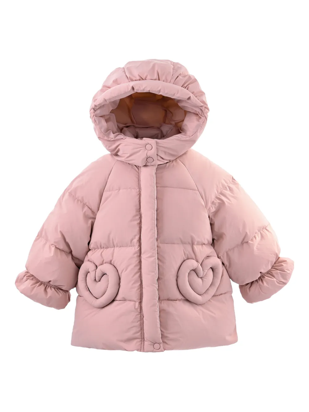 Mimi Tutu heart-pocket puffer jacket - Rosa