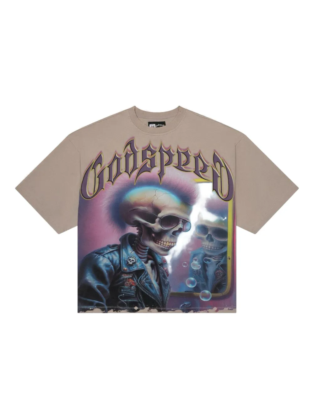 GODSPEED Man In The Mirror graphic-print T-shirt | Neutrals | Image 1