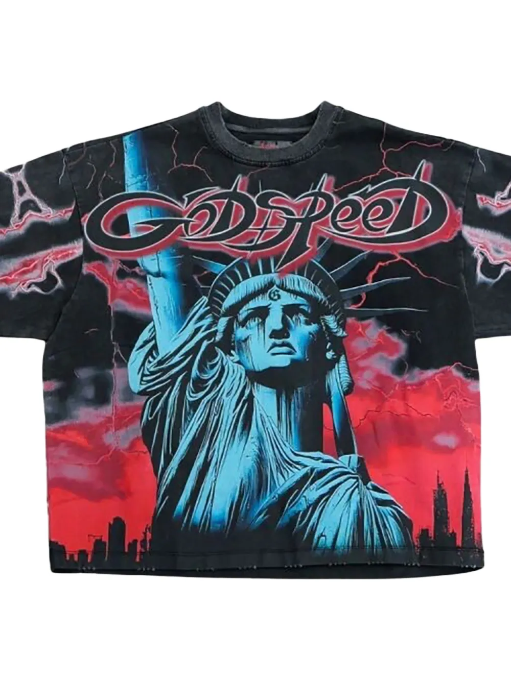 GODSPEED Voltage T-shirt met print - Zwart