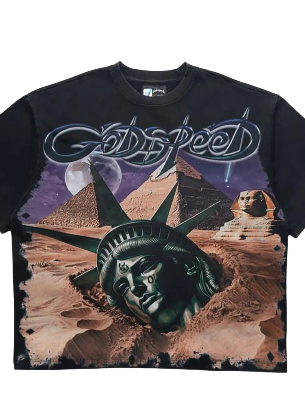 GODSPEED T-shirt met print - Zwart