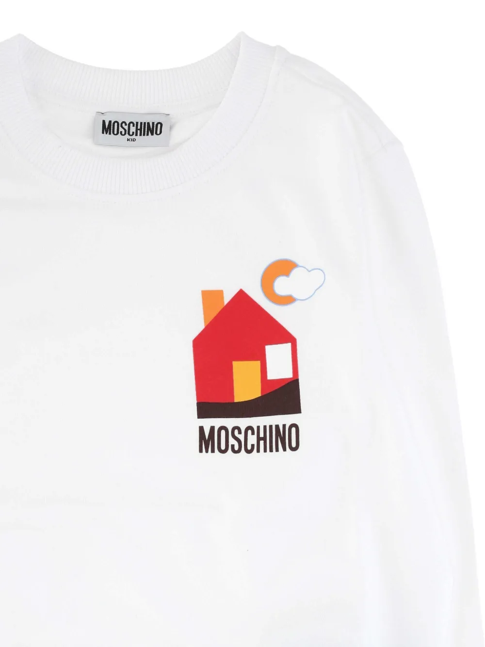 Moschino Kids Sweater met logoprint Wit