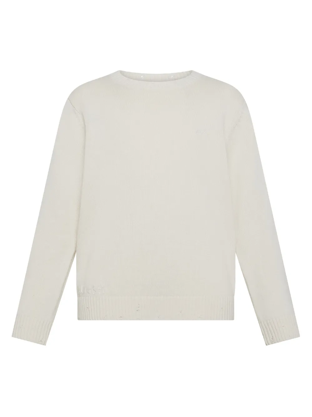 Sun 68 Distressed Sweater In Neutral