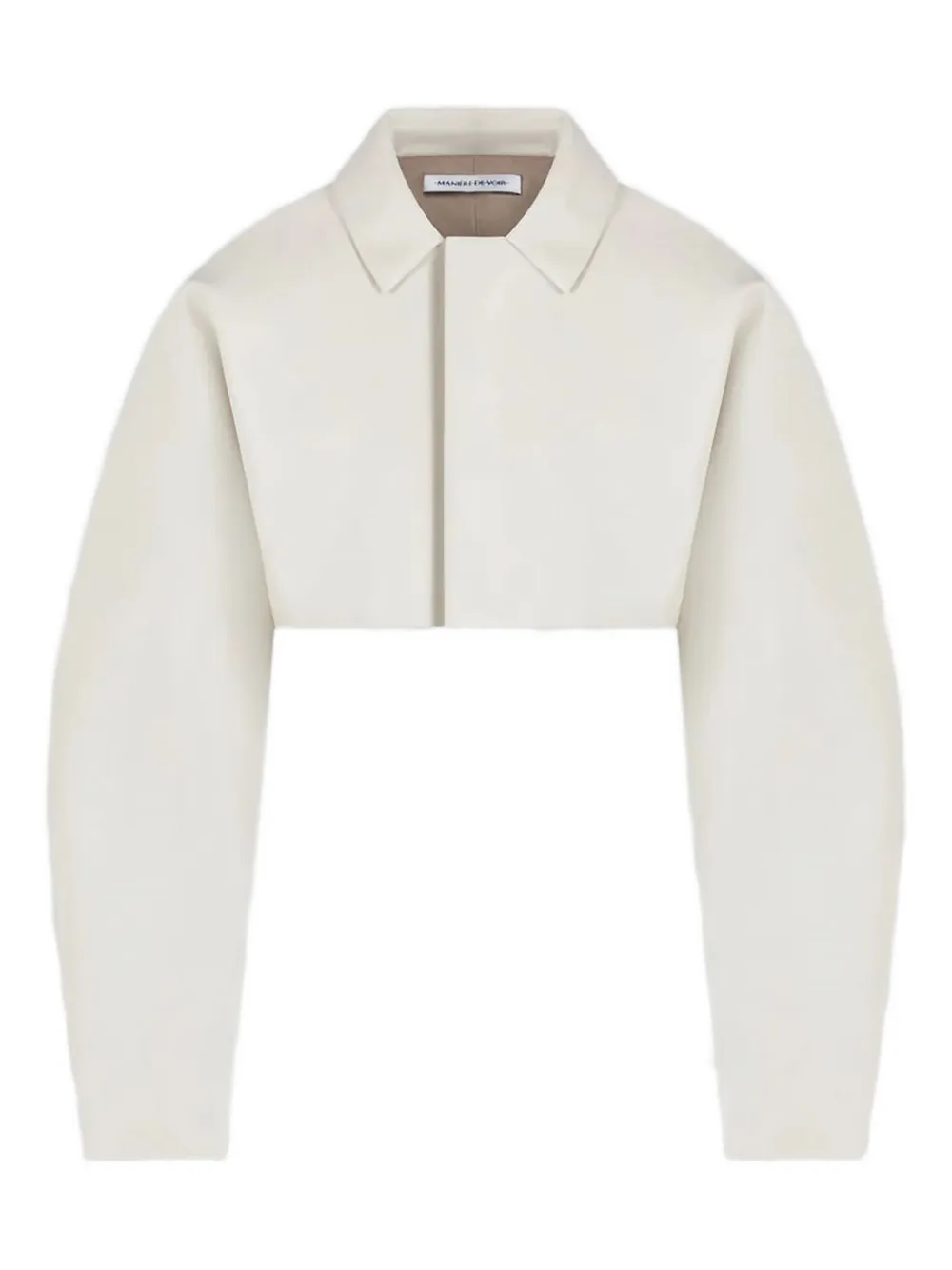 Manière De Voir balloon sleeve cropped jacket - Toni neutri