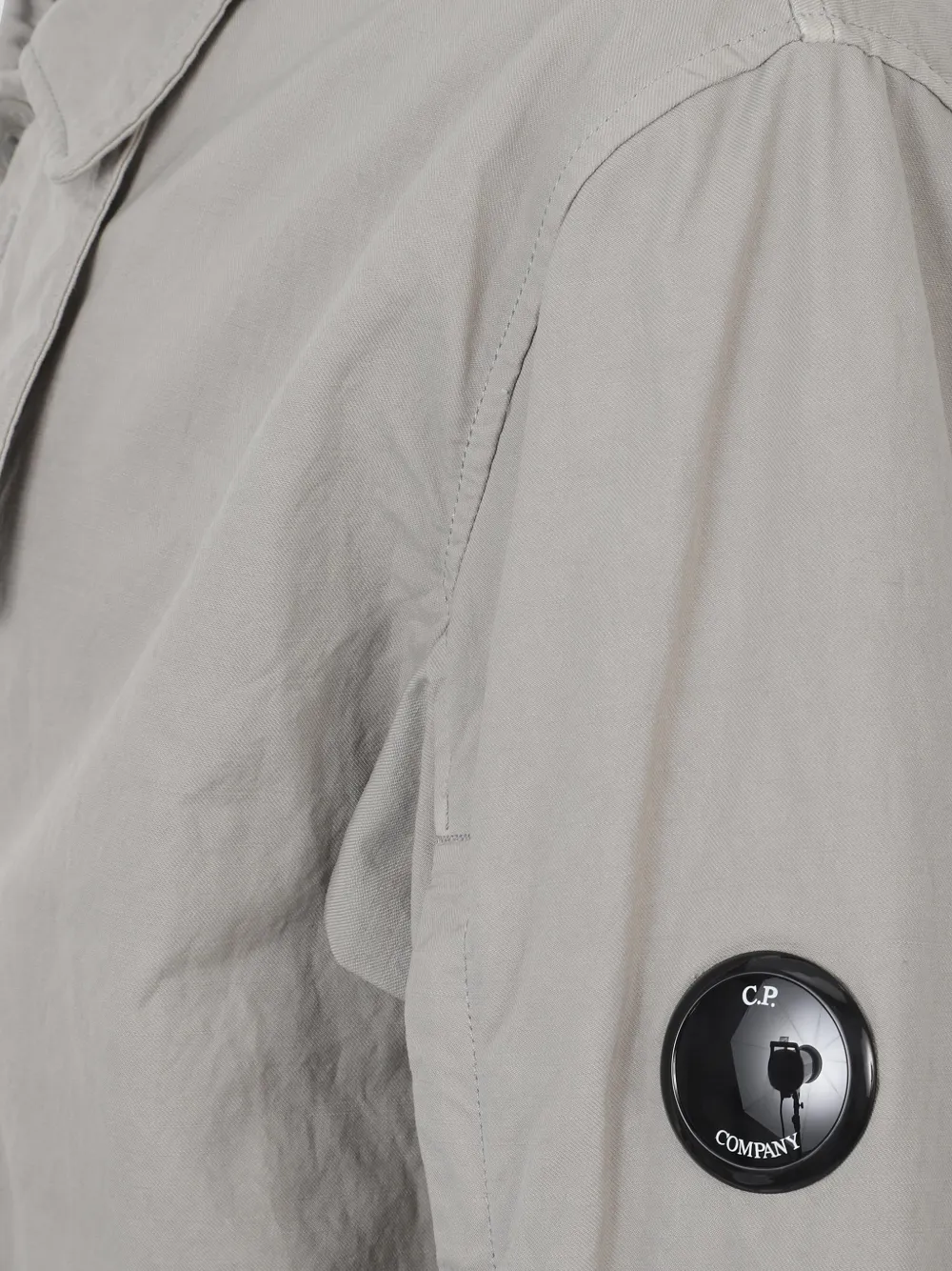 C.p. Company Buttoned Coat In Gray