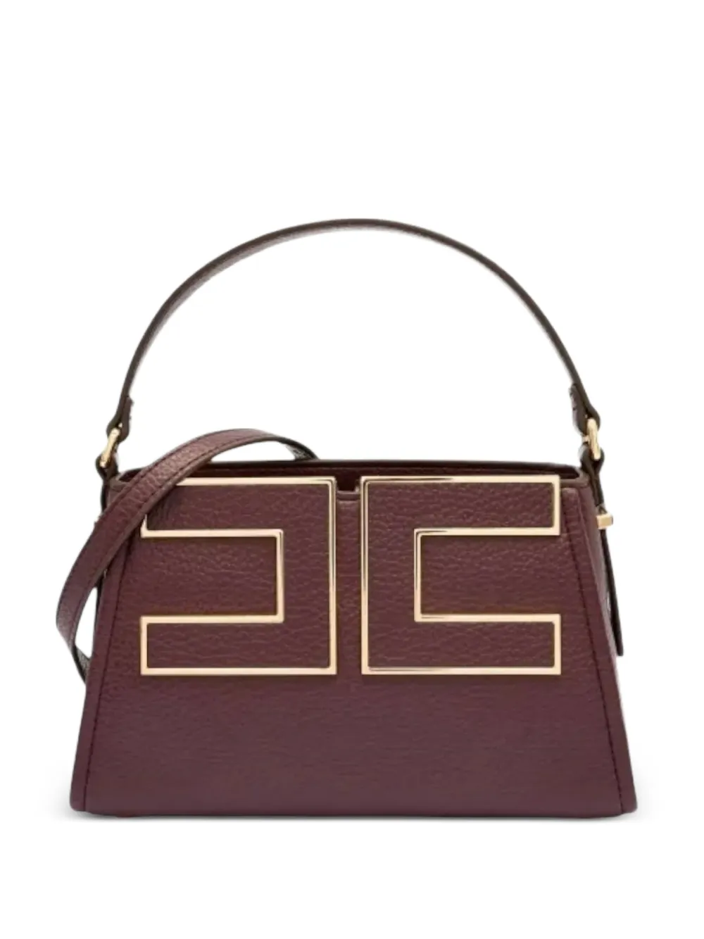 Elisabetta Franchi logo-detail top-handle tote bag - Marrone