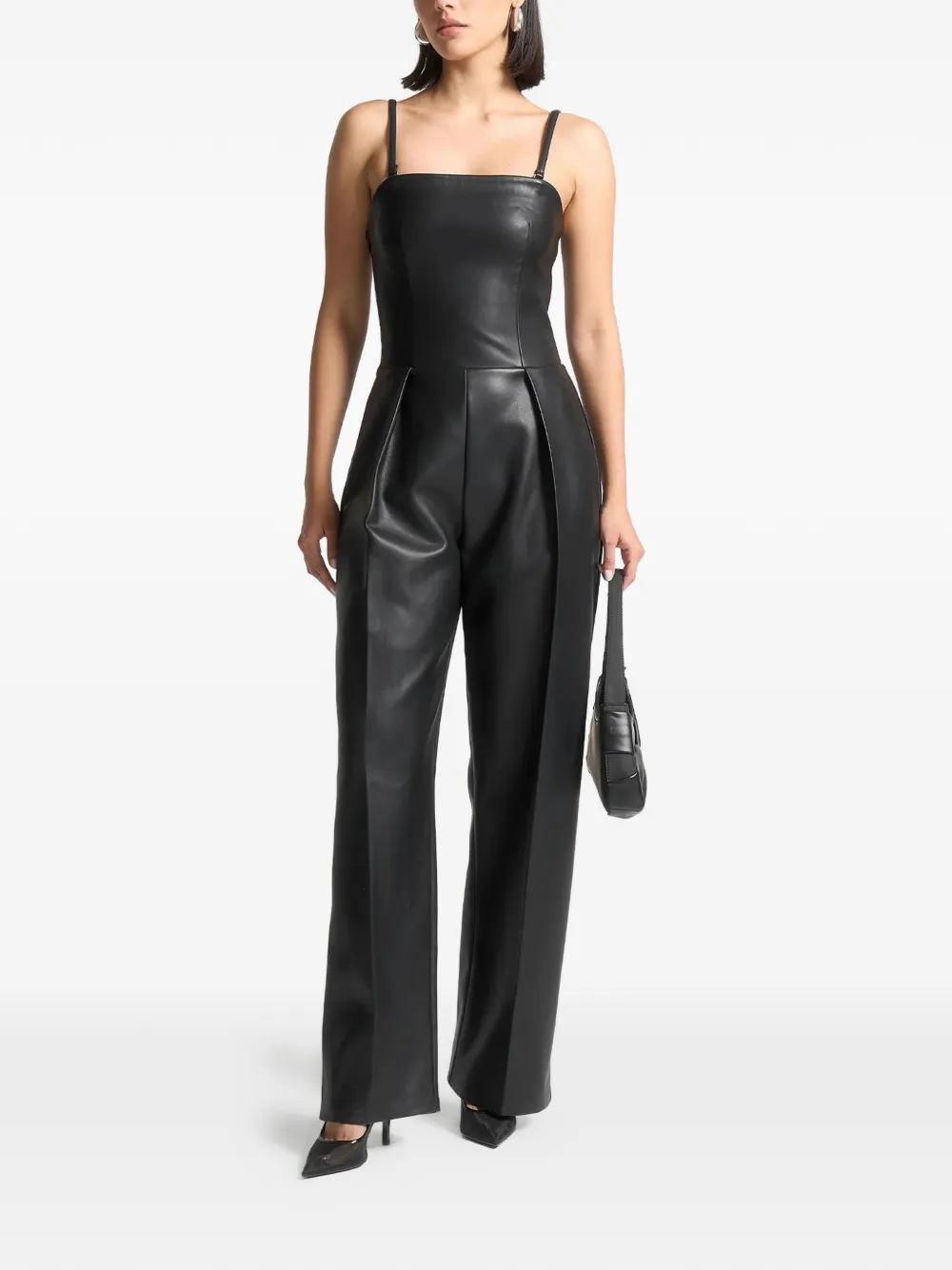 Manière De Voir detachable straps tailored jumpsuit - Zwart