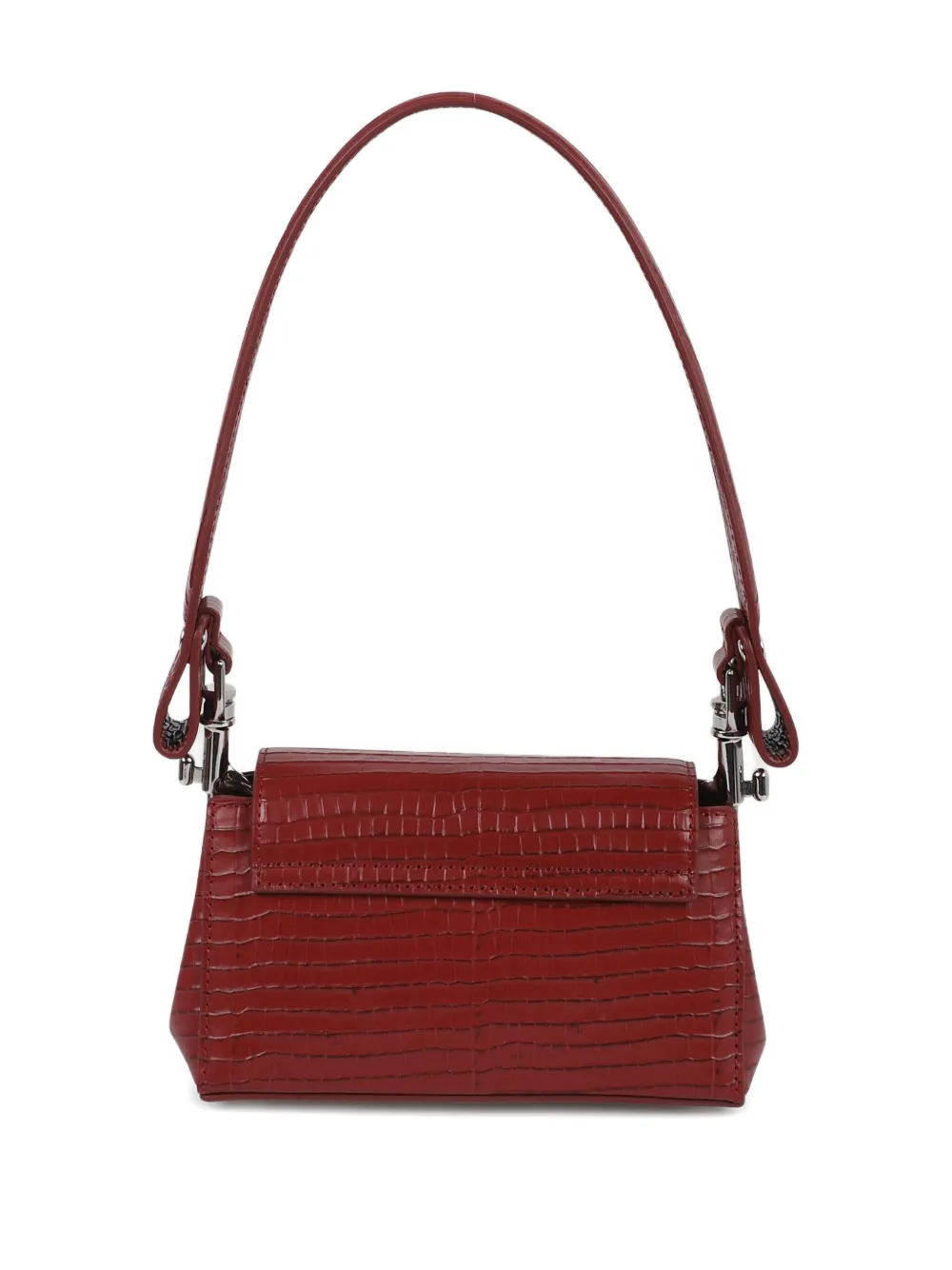 Vivienne Westwood Orb Croc-effect Tote Bag In Burgundy