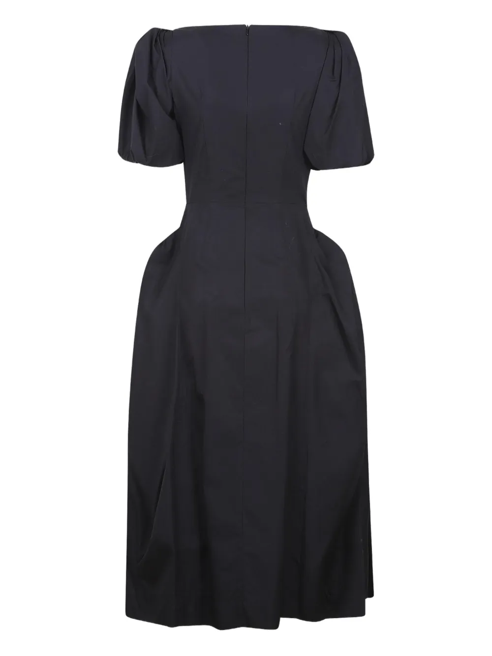 Simone Rocha puff-sleeve midi dress - Zwart