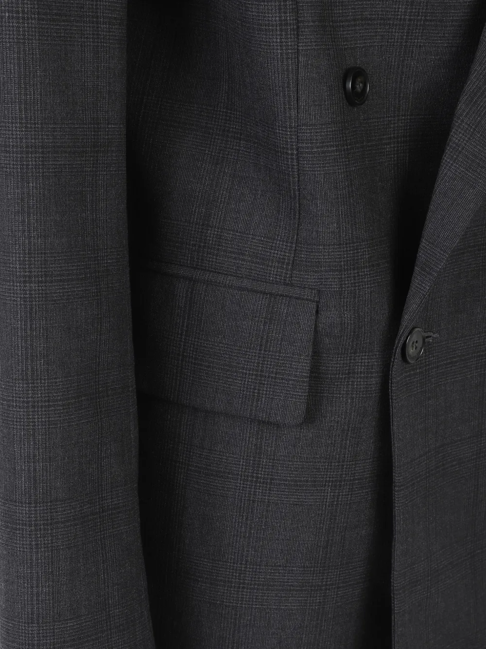 The Frankie Shop Nework Plaid Double-breasted Blazer In Gray