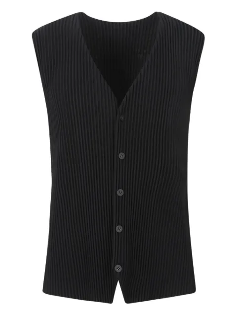 Homme Plissé Issey Miyake pleated button gilet